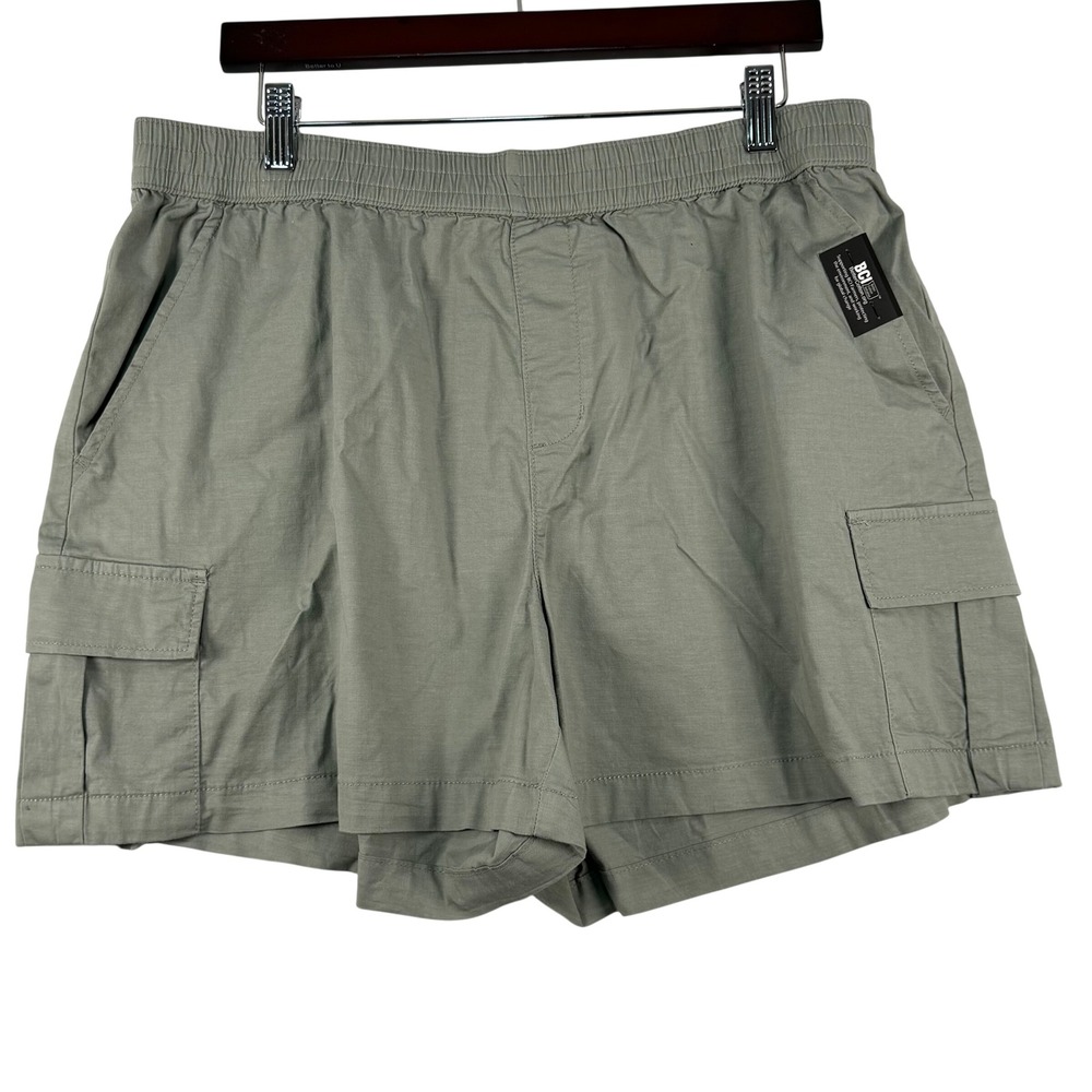 Stitch Star Women XL Cargo Shorts Sage Green Elastic Waist Utility Gorpcore  NWT